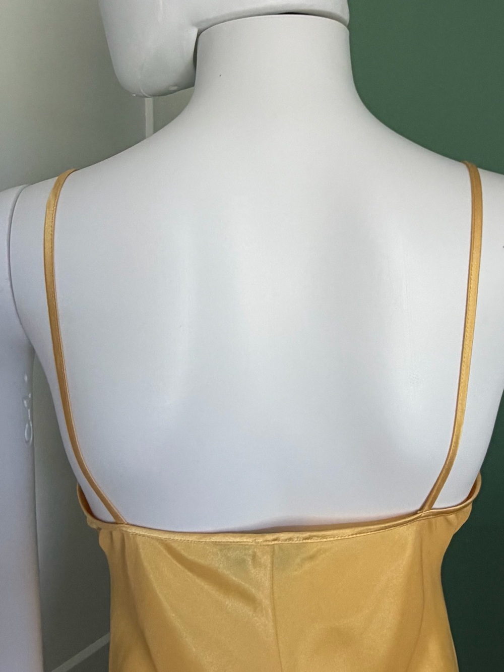 Laundry By Shelli Segal Golden Yellow Silk Slip Midi Dress - Picture 7 of 8